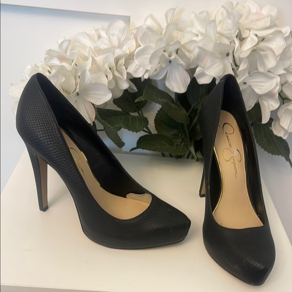 Jessica Simpson Black Suede Heels